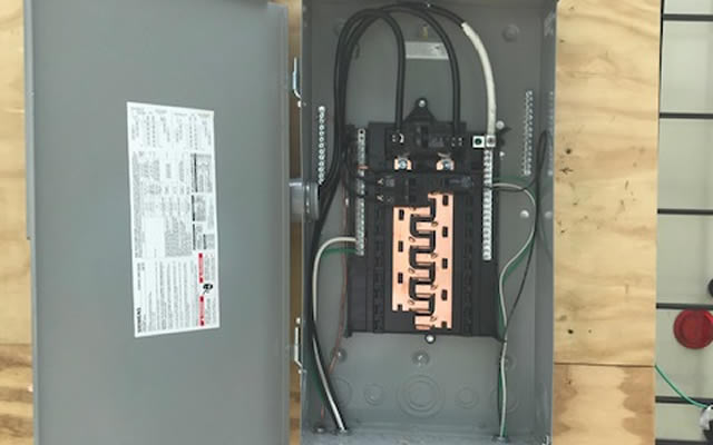 opened electric box